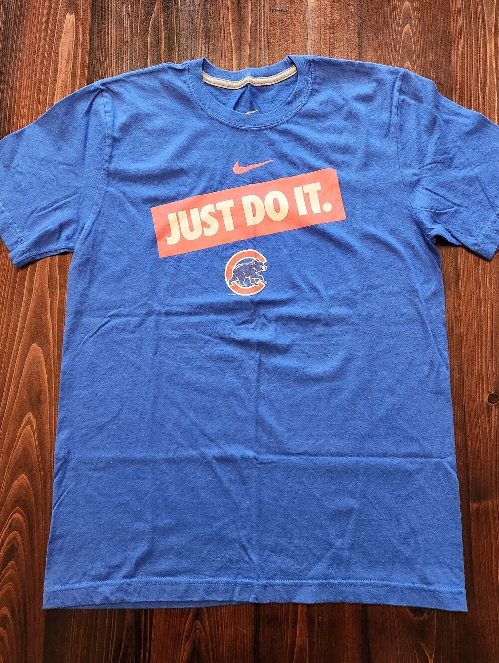 Nike Chicago Cubs Blue "Just Do It" T-Shirt - Size M